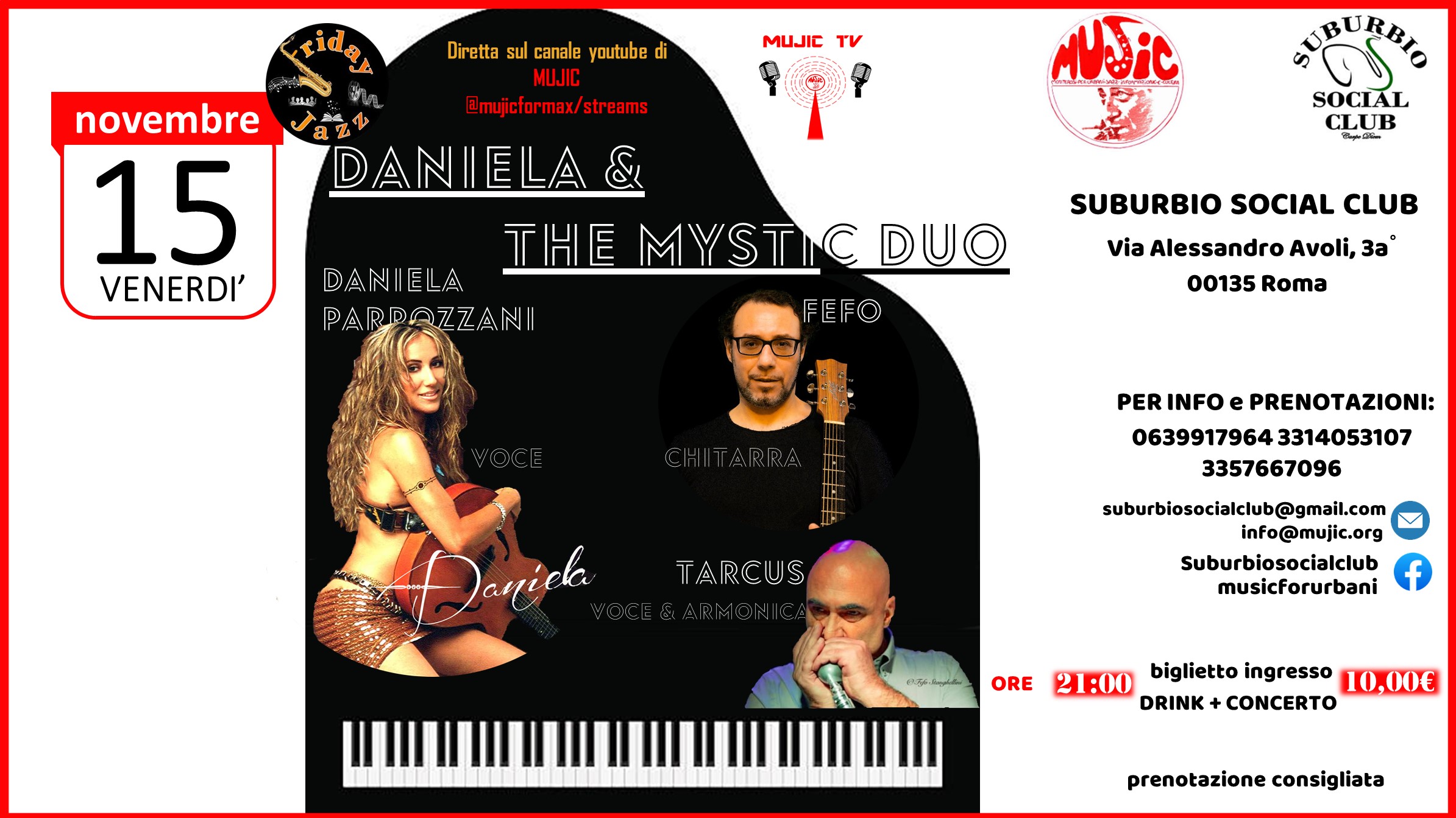 15 novembre 2024 al “Suburbio Social Club”